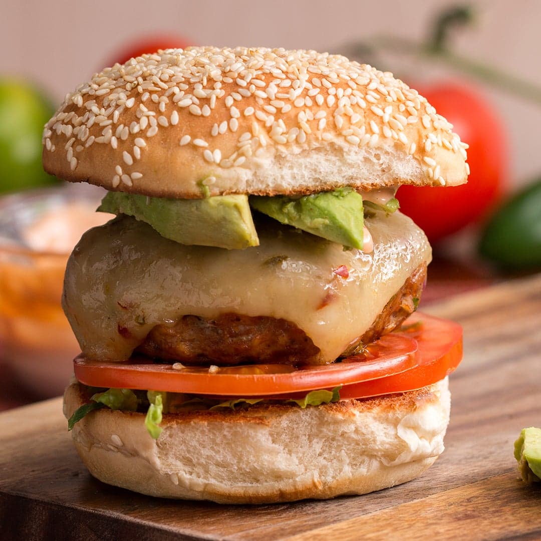 Ljutkasti pureći burgeri u jugozapadnom stilu